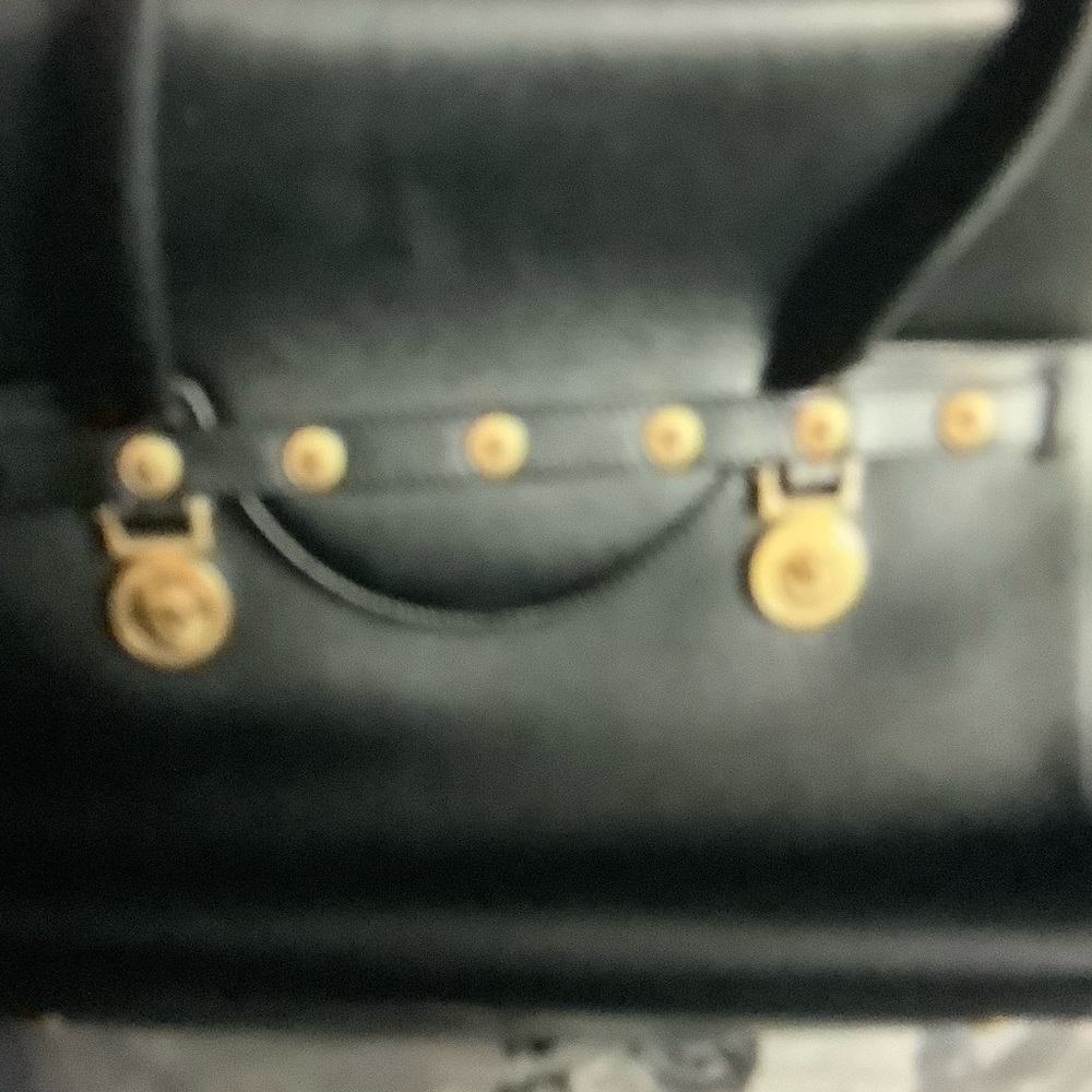 Versace Black Satchel with Gold Details selling as it is